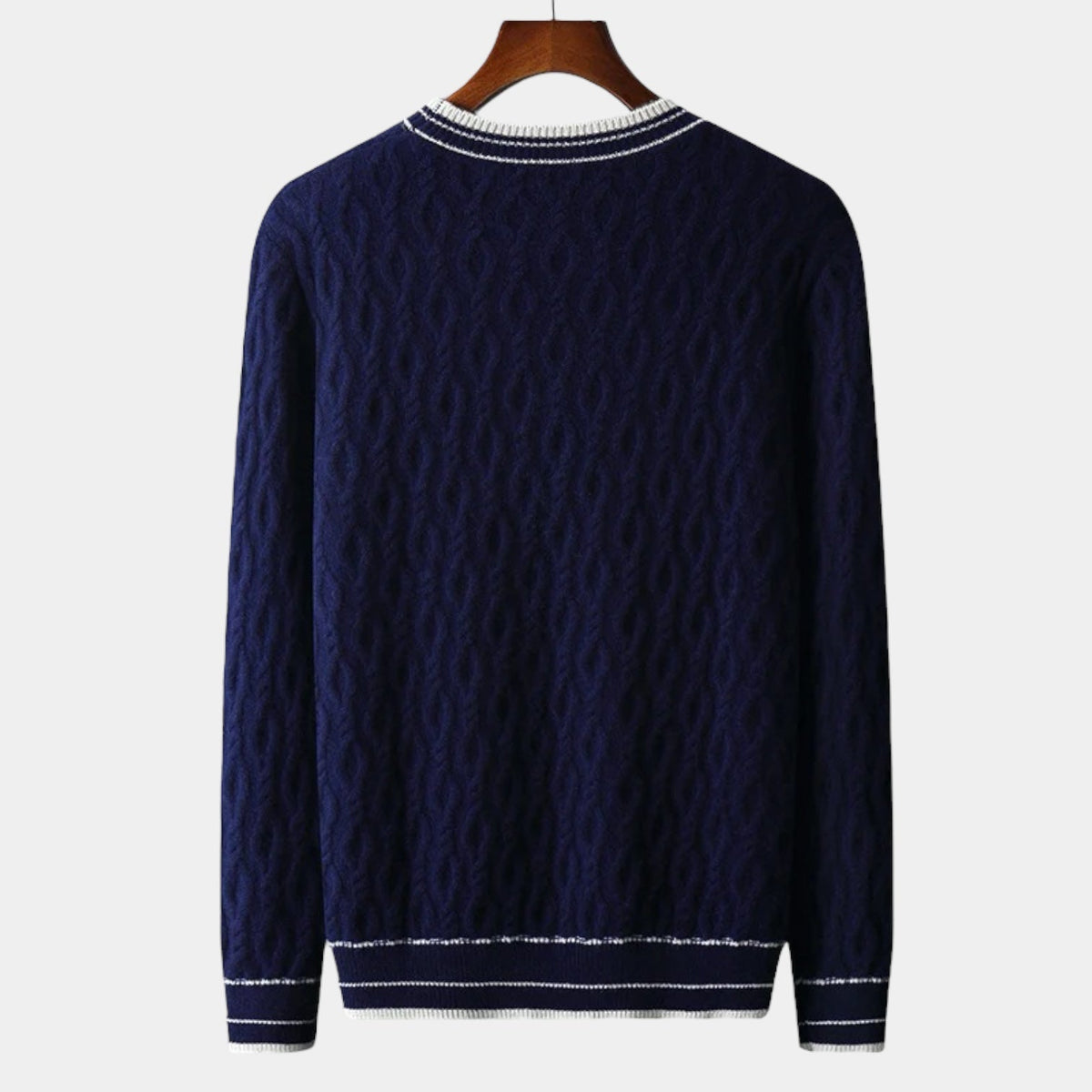 Merino Wool Round Neck Knitted Sweater - Stanislas Parker