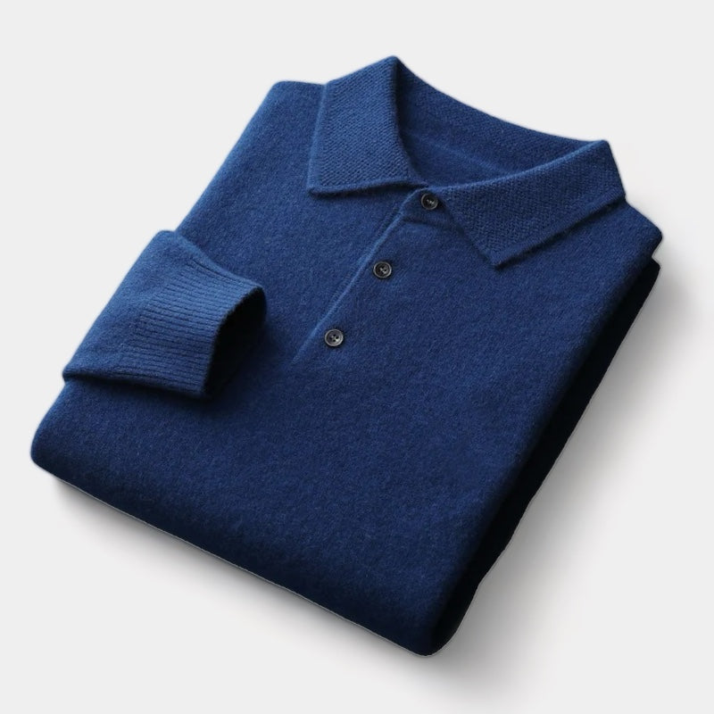 Merino Wool Polo Collar Sweater - Stanislas Parker