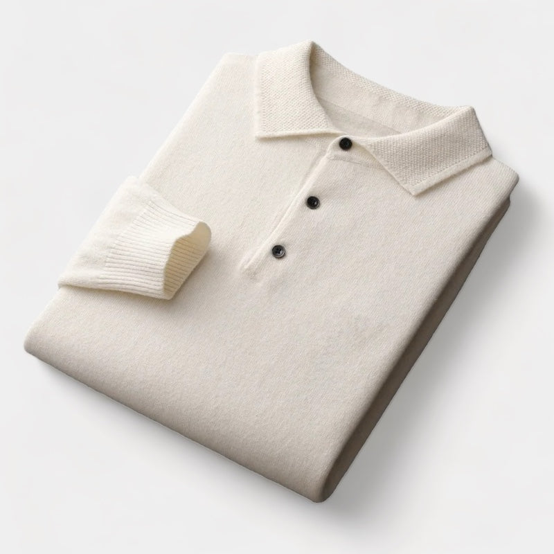 Merino Wool Polo Collar Sweater - Stanislas Parker