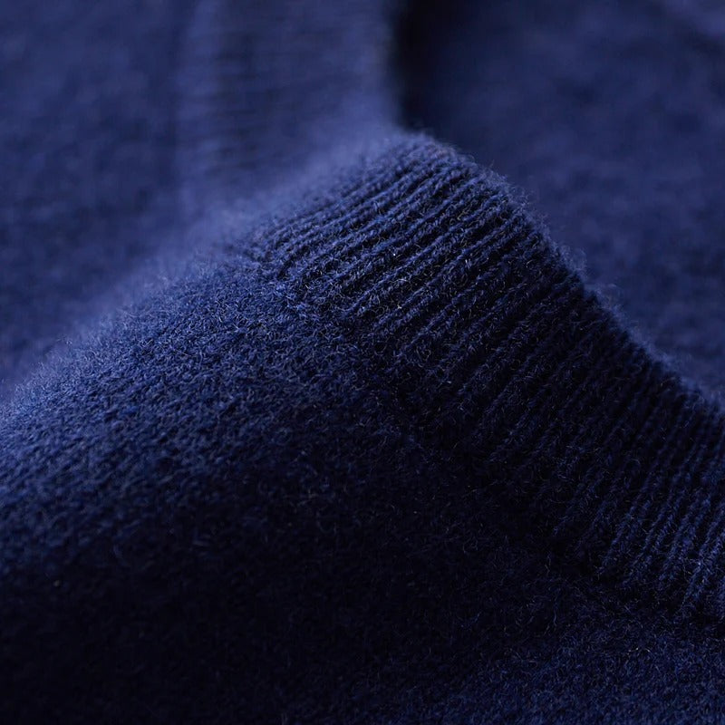 Merino Wool Navy Sweater - Stanislas Parker