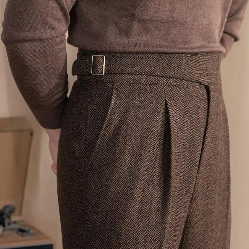 Extended Tab Wool Trousers