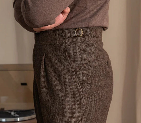 Extended Tab Wool Trousers