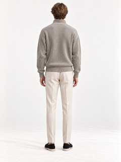 The Half-Zip Sweater — GREY — 03-back — studio 20260913