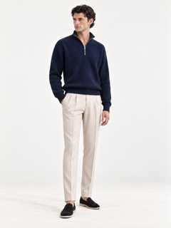 The Half-Zip Sweater — NAVY BLUE — 01-front — studio 20260913
