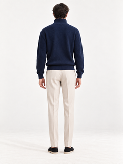 The Half-Zip Sweater — NAVY BLUE — 03-back — studio 20260913