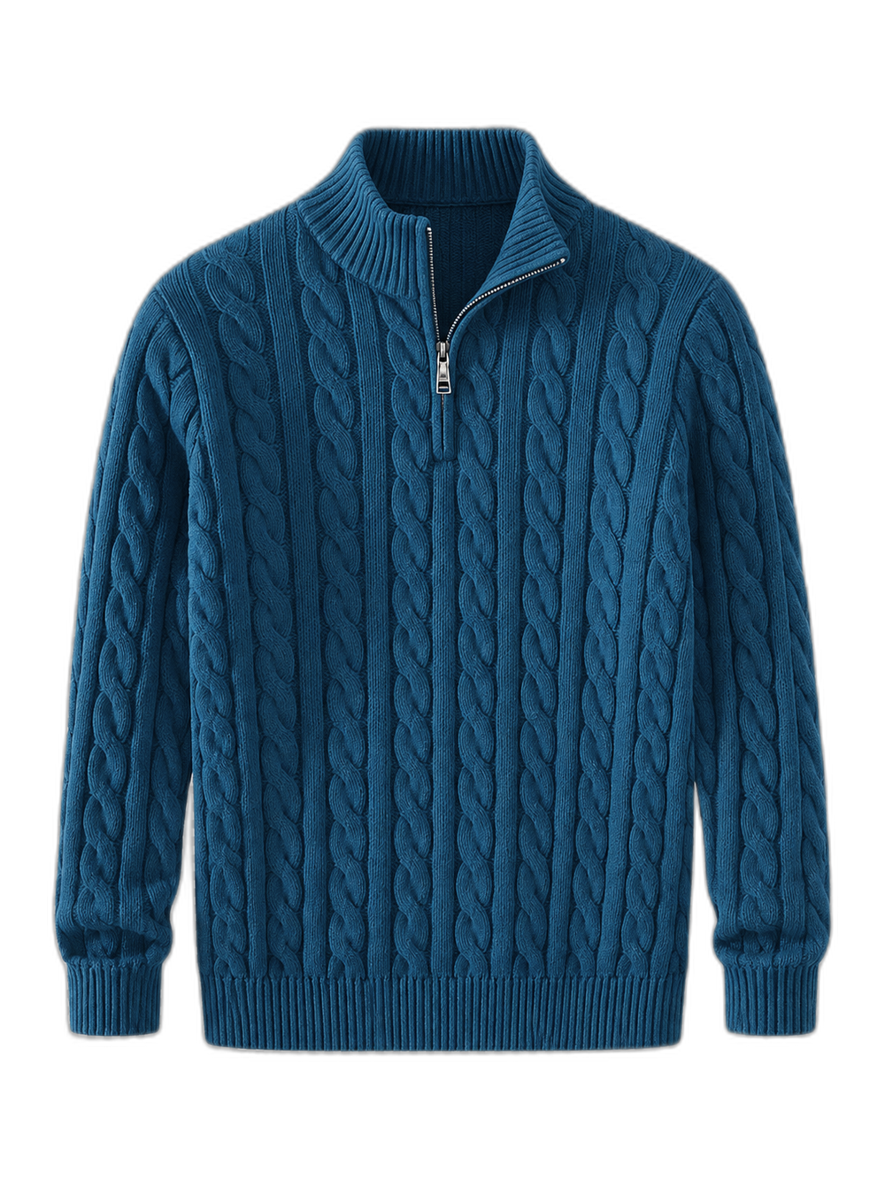 Suéter de cuello alto con jacquard in AZUL