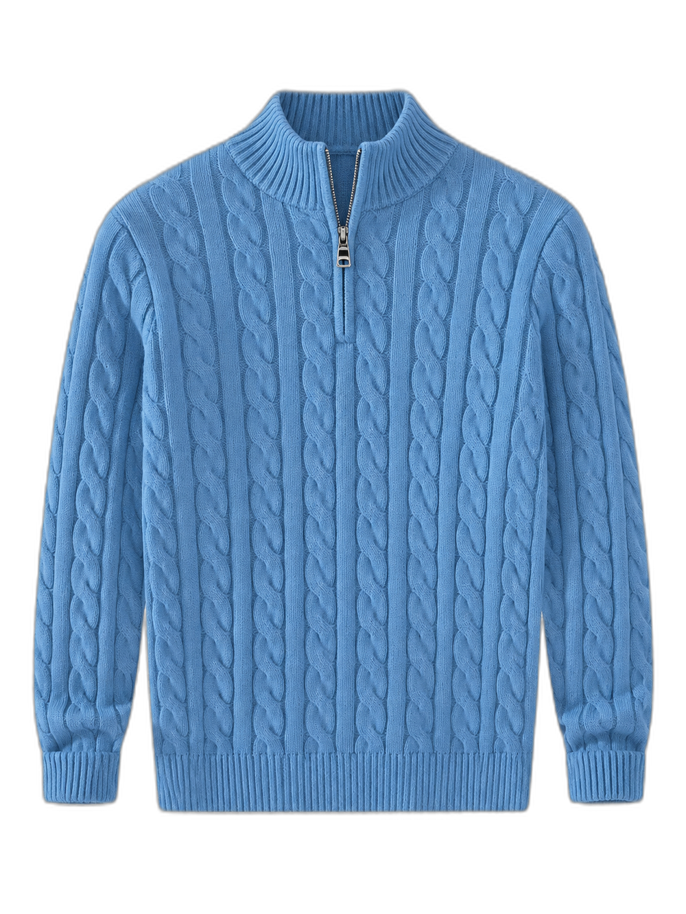Suéter de cuello alto con jacquard in AZUL VAQUERO 