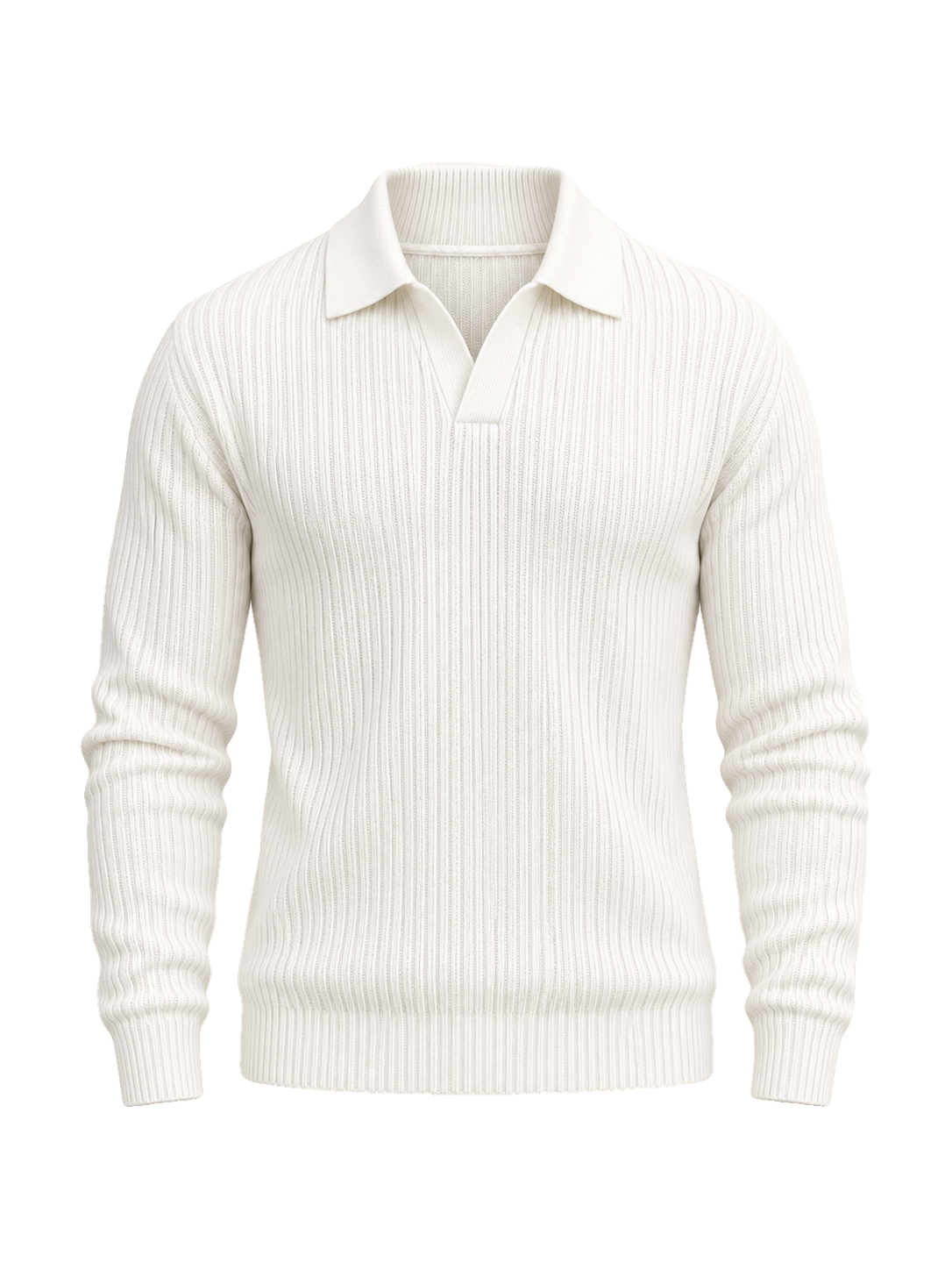 Long Sleeve V Collar Polo