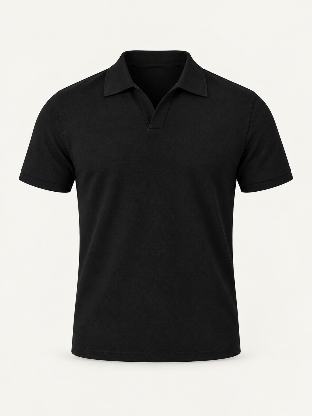 v-polo — BLACK — studio packshot hero 3:4 v2