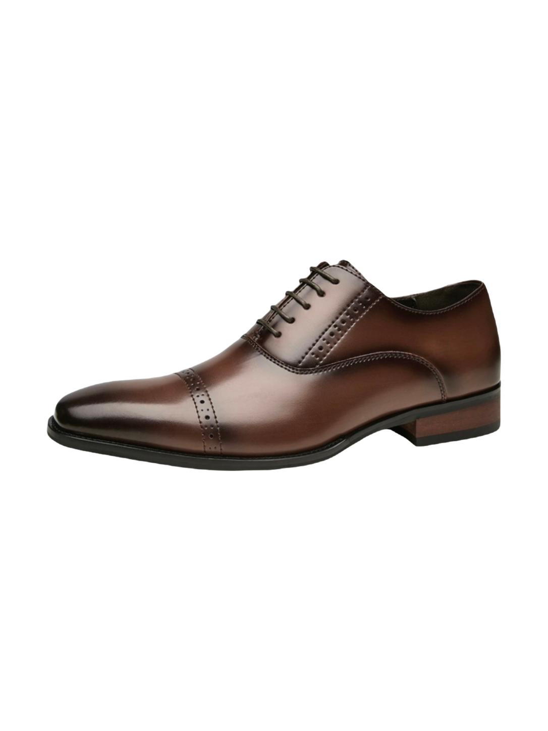 OLD MONEY Leather Shoes — BROWN studio packshot hero 3:4 transparent 20260912
