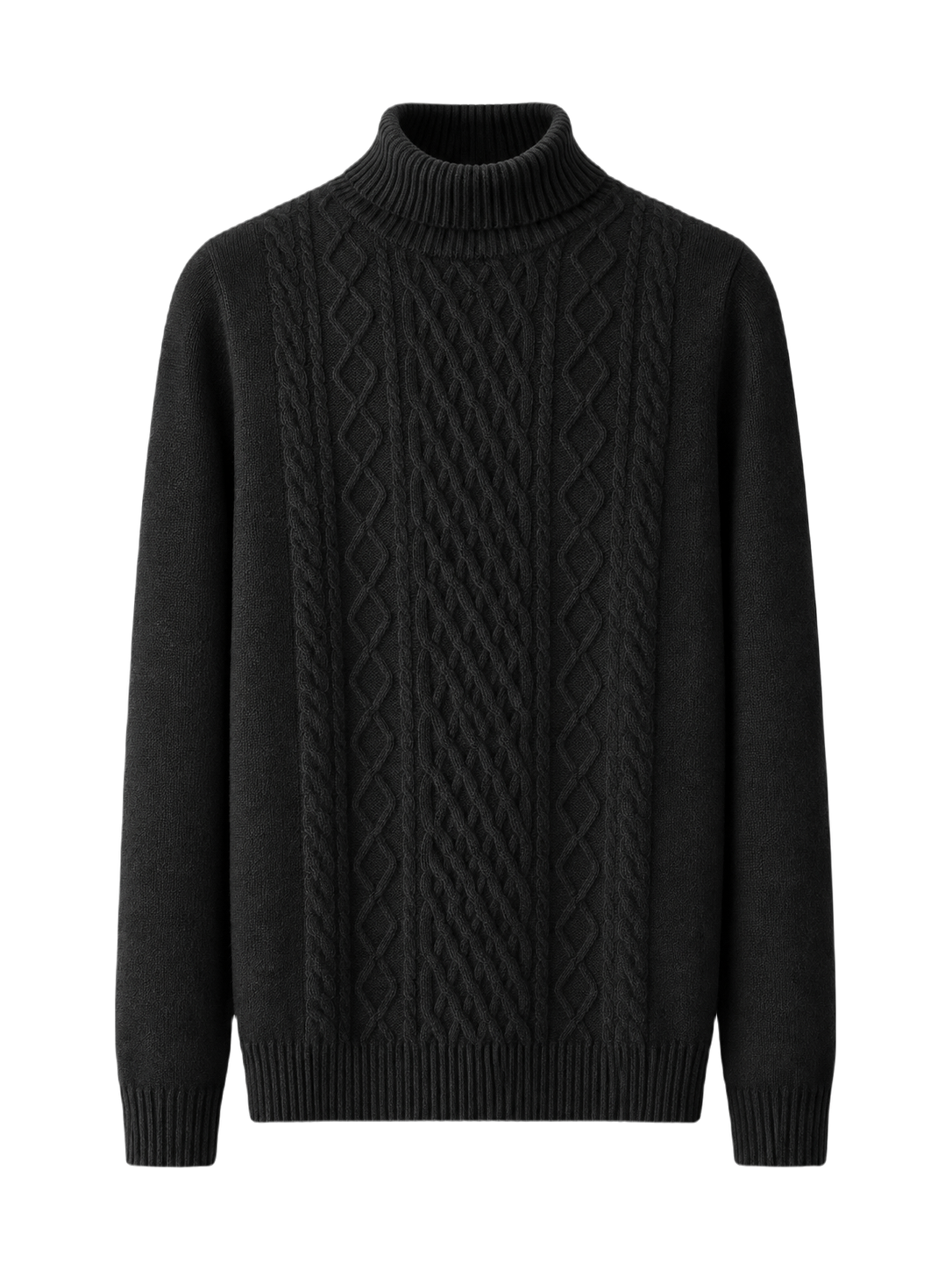 Jersey de cuello alto de punto de lana merino