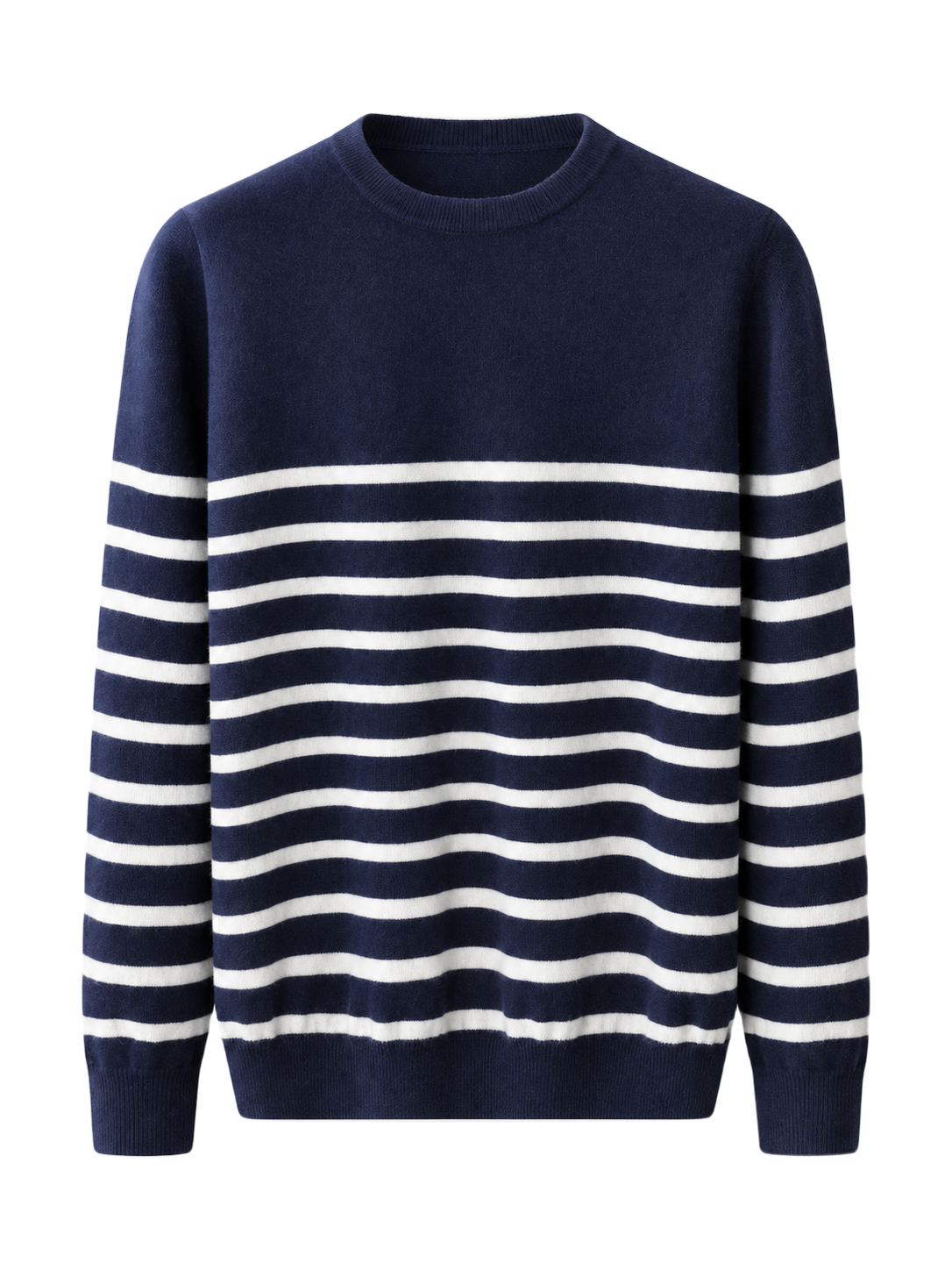 Pull bleu marine en laine mérinos