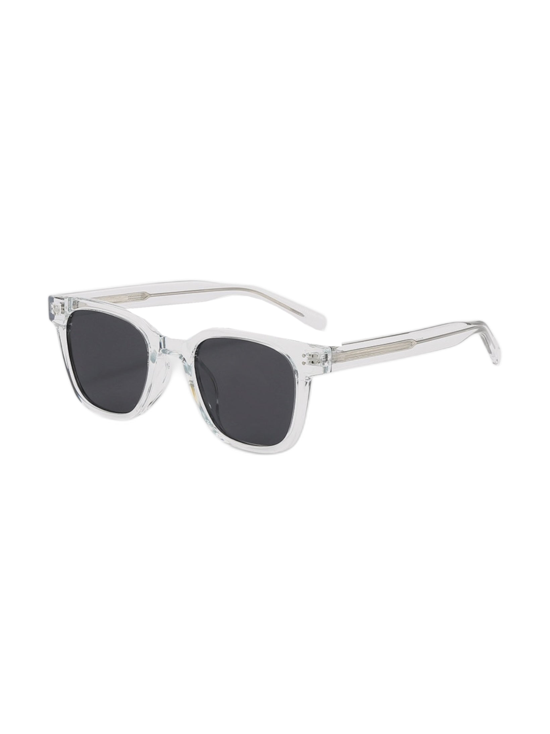 OLD MONEY Square Sunglasses — TRANSPARENT studio packshot hero 3:4 transparent 20260912