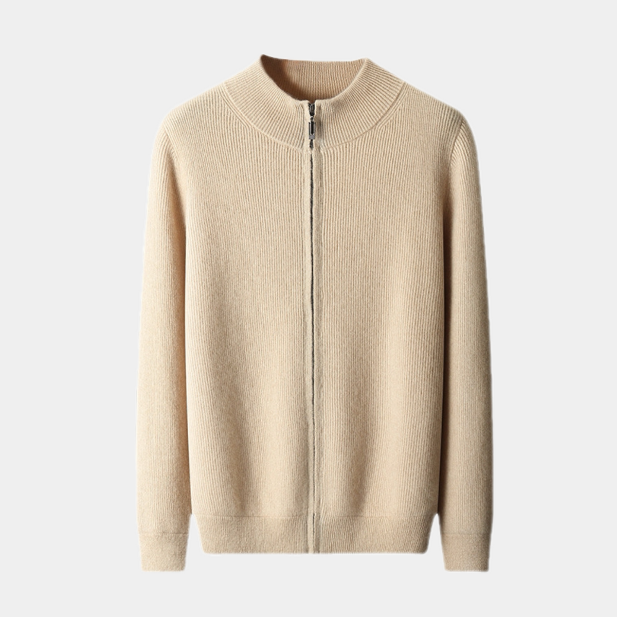 MERINO WOOL ZIP SWEATER - Stanislas Parker