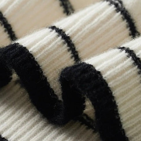Merino Wool Round Neck Knitted Sweater - Stanislas Parker