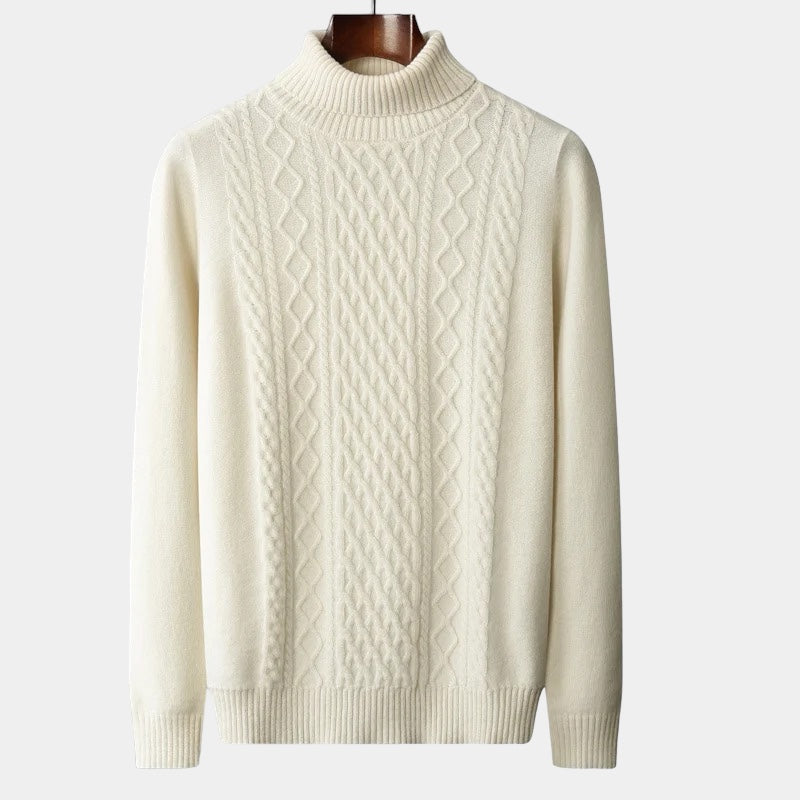 Merino Wool Knitted Turtleneck Sweater - Stanislas Parker