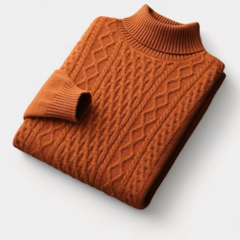 Merino Wool Knitted Turtleneck Sweater - Stanislas Parker