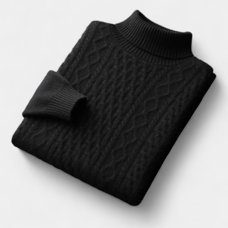 Merino Wool Knitted Turtleneck Sweater - Stanislas Parker