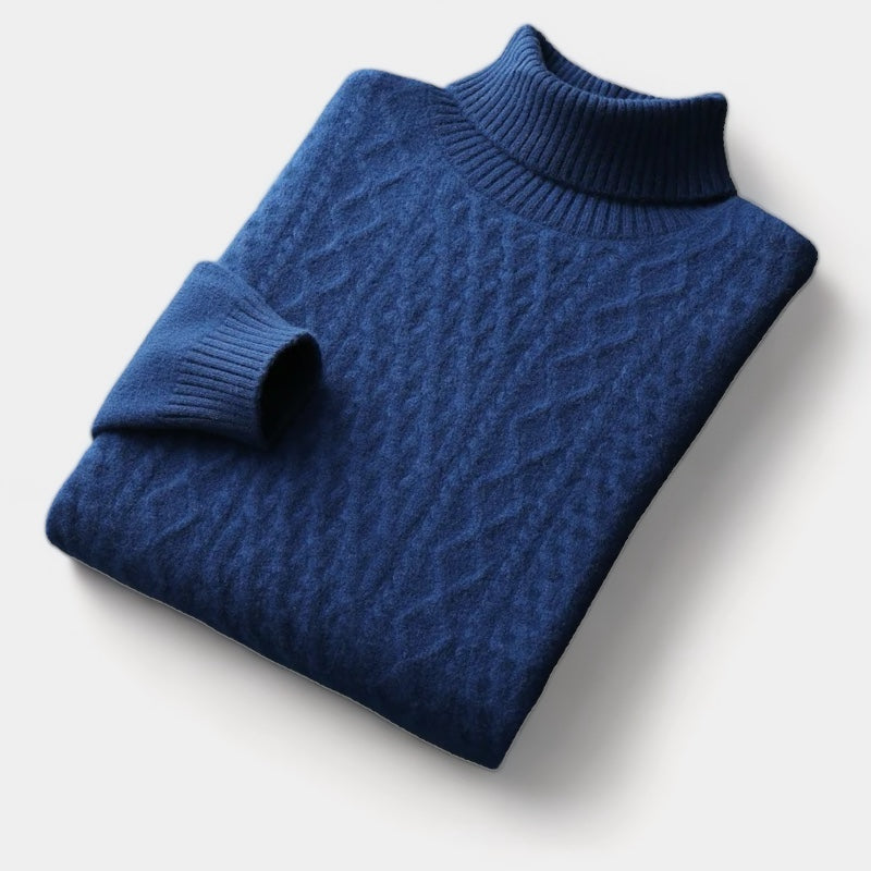 Merino Wool Knitted Turtleneck Sweater - Stanislas Parker