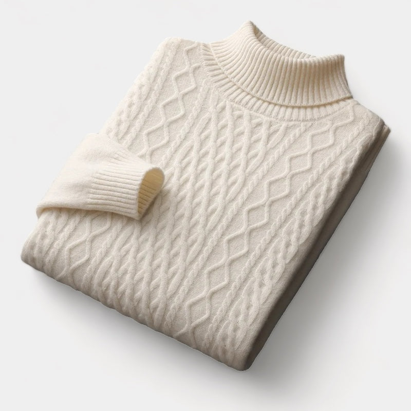 Merino Wool Knitted Turtleneck Sweater - Stanislas Parker