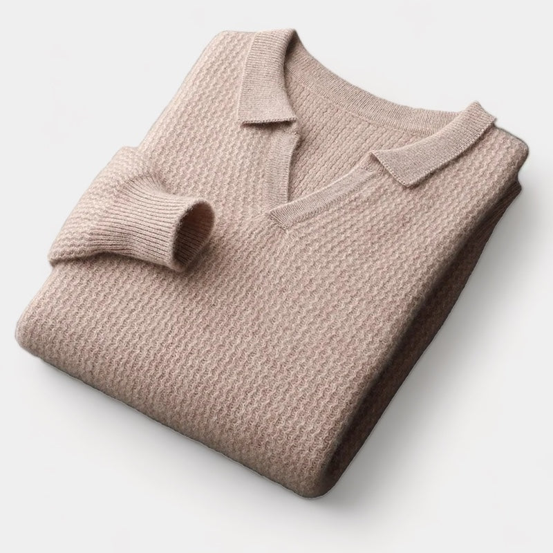 Merino Wool Flap Collar Sweater - Stanislas Parker