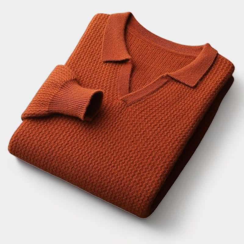 Merino Wool Flap Collar Sweater - Stanislas Parker