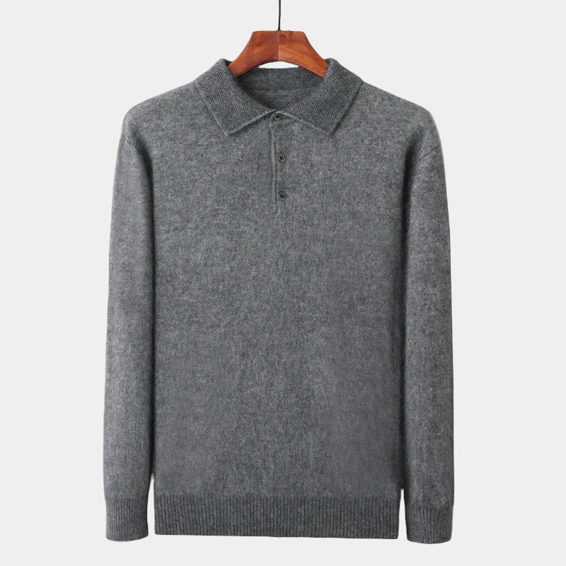 Merino Wool Polo Collar Sweater - Stanislas Parker
