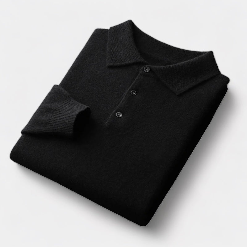 Merino Wool Polo Collar Sweater - Stanislas Parker