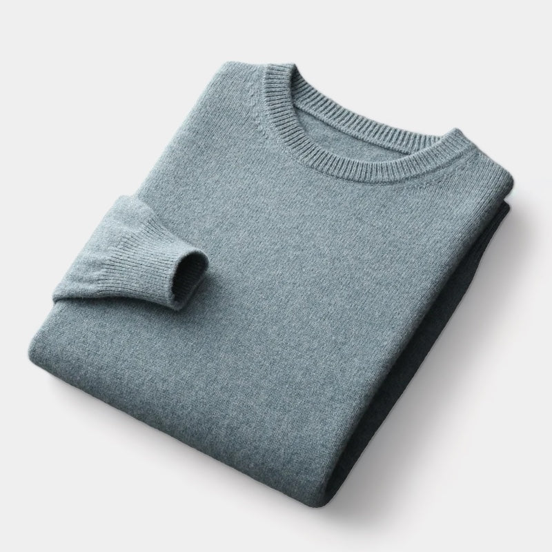 Merino Wool Round Collar Sweater - Stanislas Parker