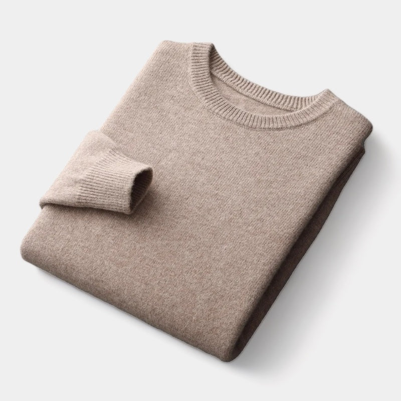 Merino Wool Round Collar Sweater - Stanislas Parker