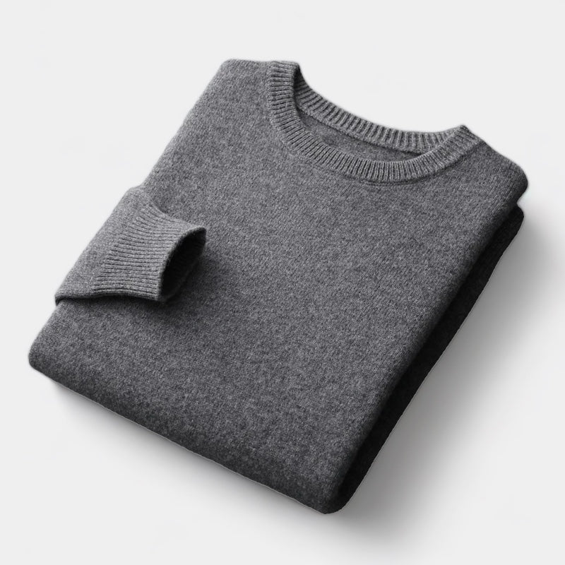 Merino Wool Round Collar Sweater - Stanislas Parker