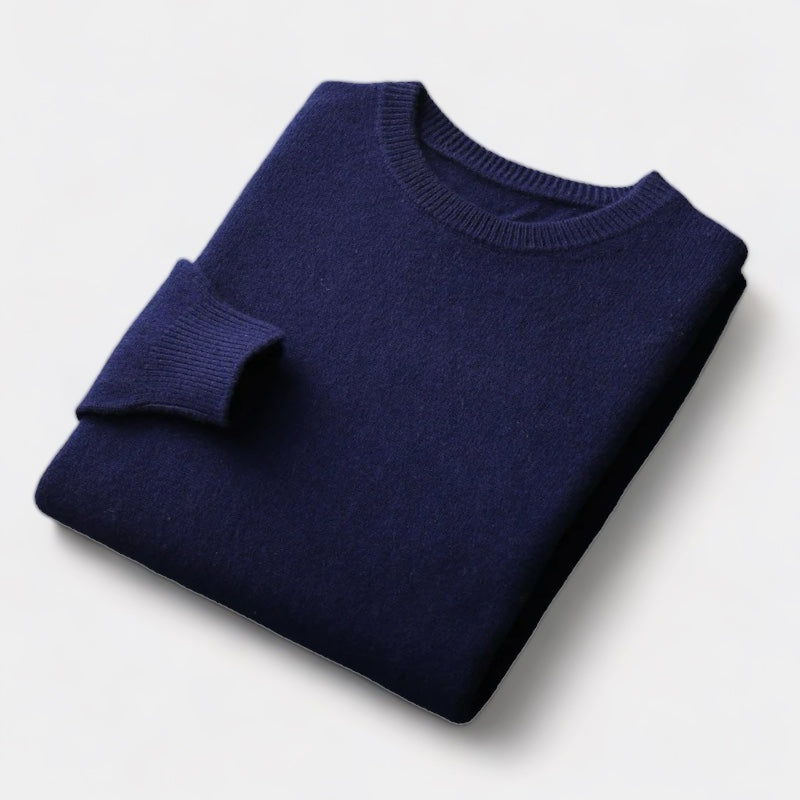 Merino Wool Round Collar Sweater - Stanislas Parker
