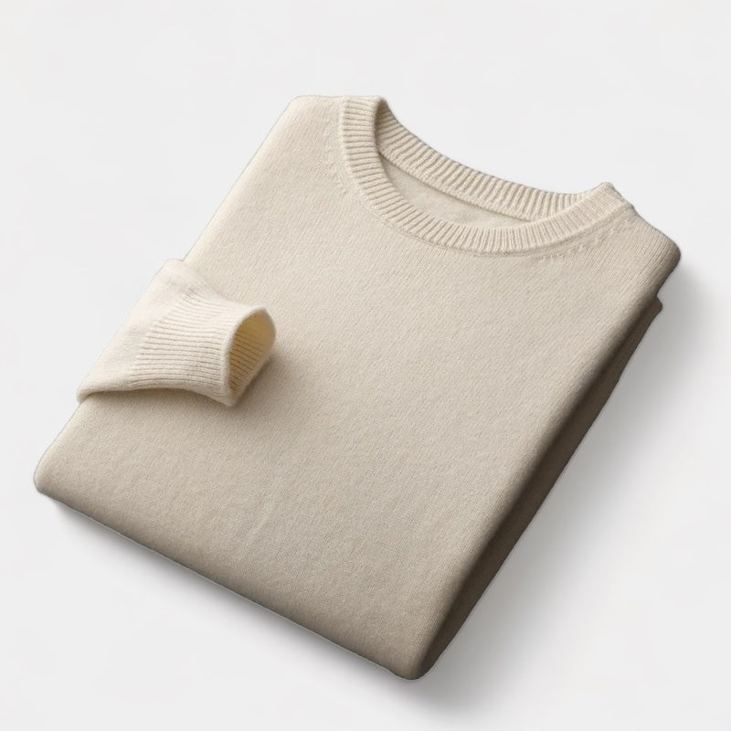 Merino Wool Round Collar Sweater - Stanislas Parker