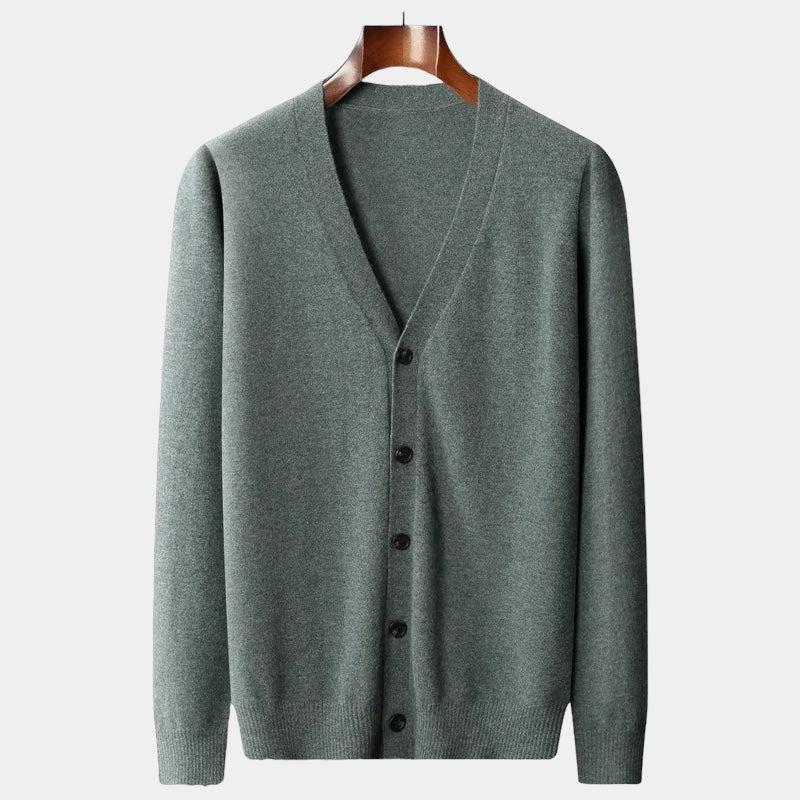 Merino Wool Cardigan Sweater - Stanislas Parker