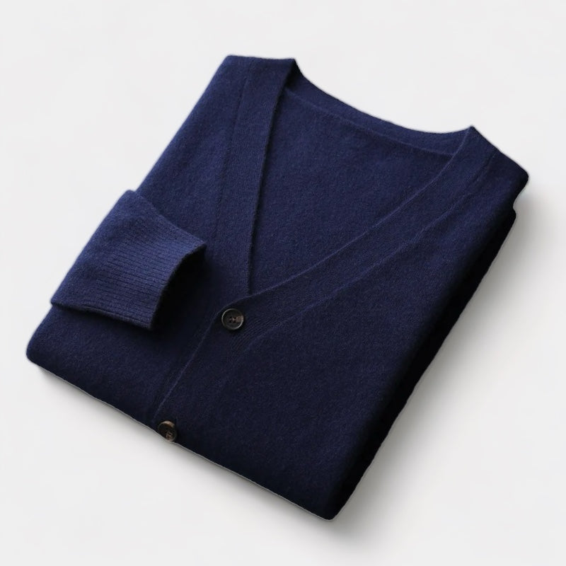 Merino Wool Cardigan Sweater - Stanislas Parker