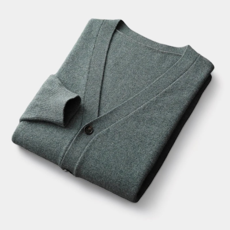 Merino Wool Cardigan Sweater - Stanislas Parker