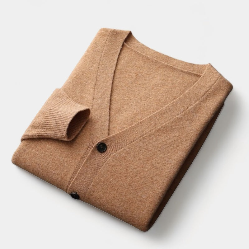 Merino Wool Cardigan Sweater - Stanislas Parker