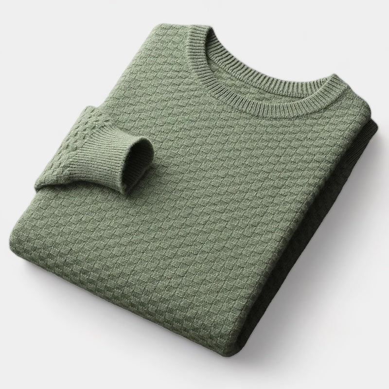 Merino Wool Checkered Sweater - Stanislas Parker