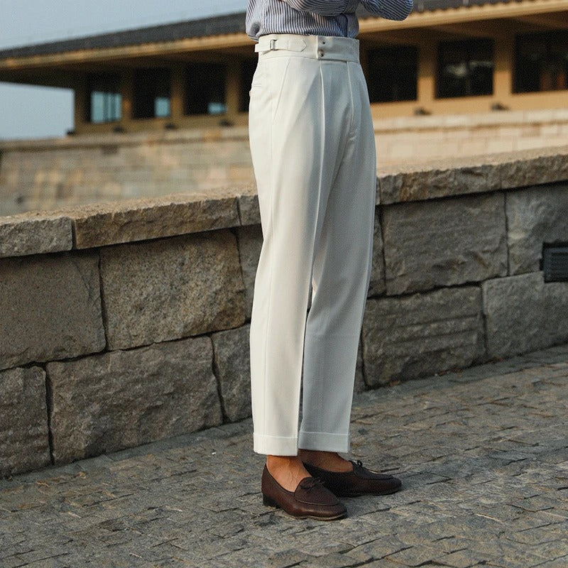 PLEATED DOUBLE BUTTON TROUSERS - Stanislas Parker