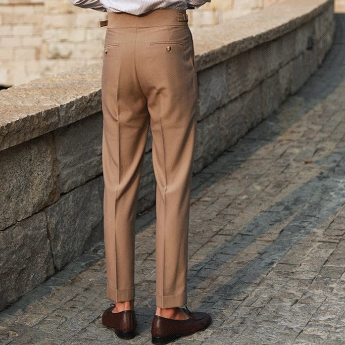 PLEATED DOUBLE BUTTON TROUSERS - Stanislas Parker