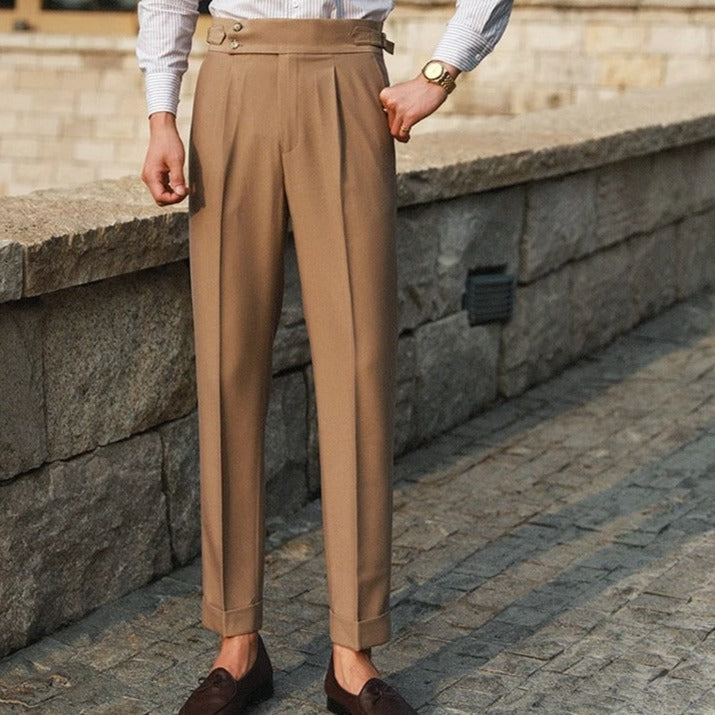 PLEATED DOUBLE BUTTON TROUSERS - Stanislas Parker