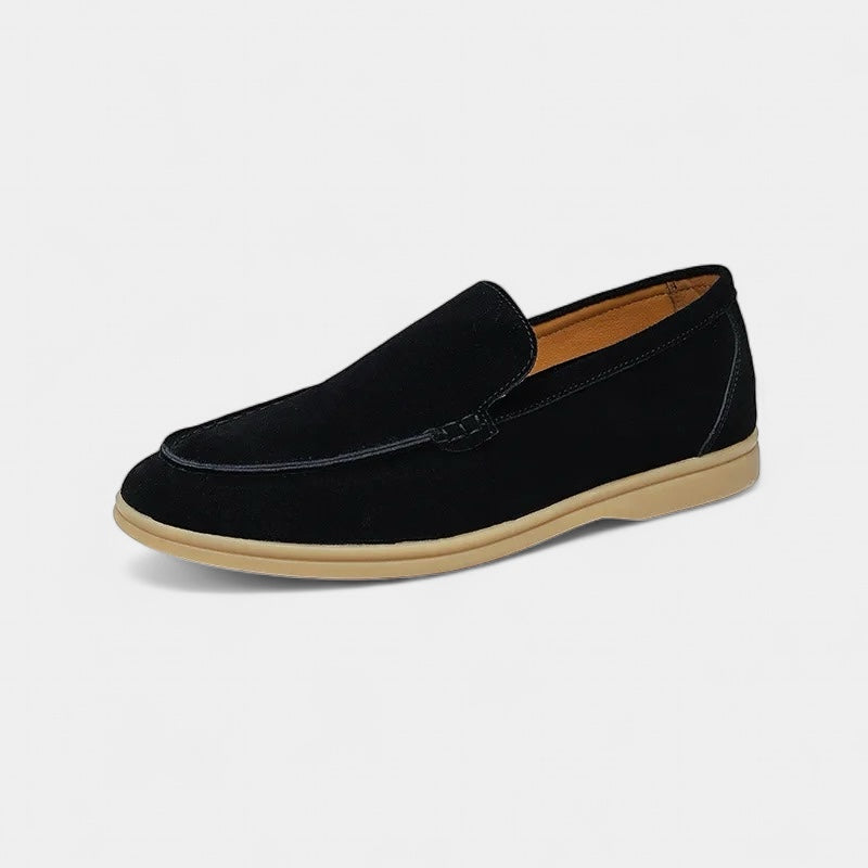 Suede Loafers in BLACK