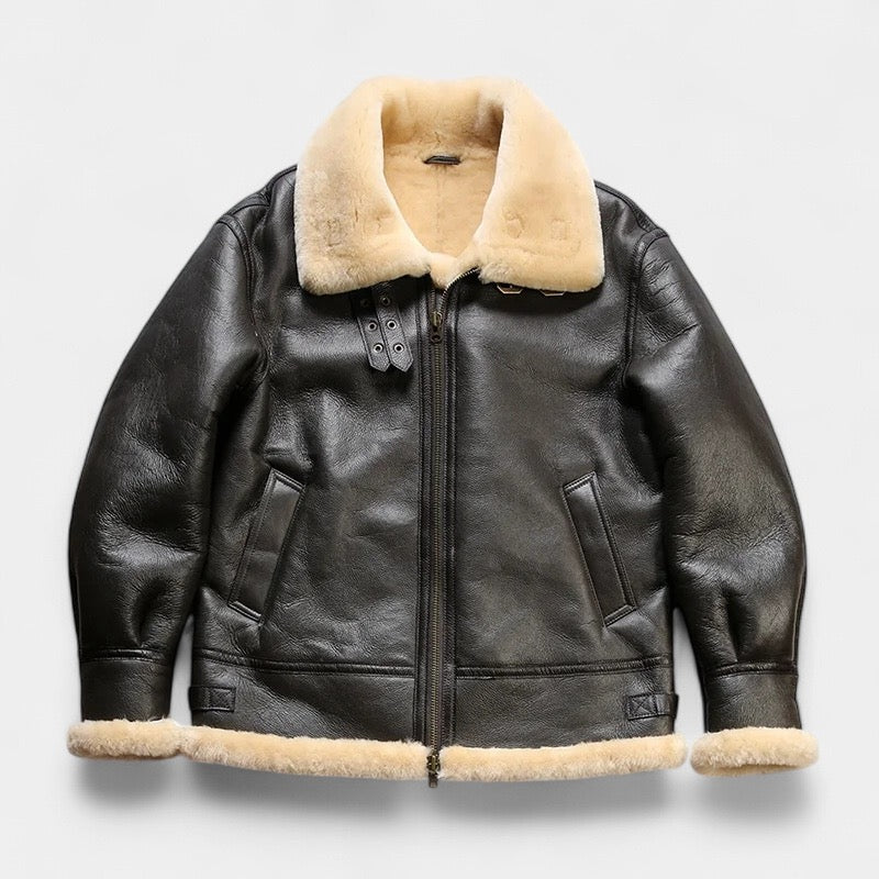 Leather Aviator Coat - Stanislas Parker