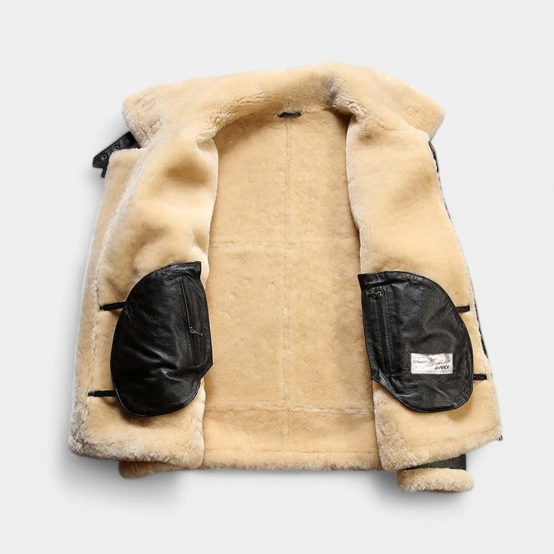 Leather Aviator Coat - Stanislas Parker