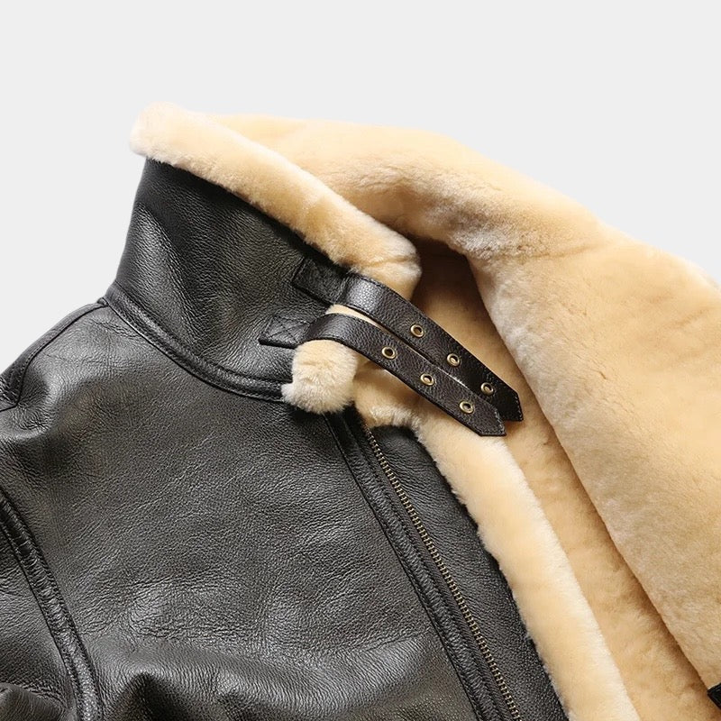 Leather Aviator Coat - Stanislas Parker