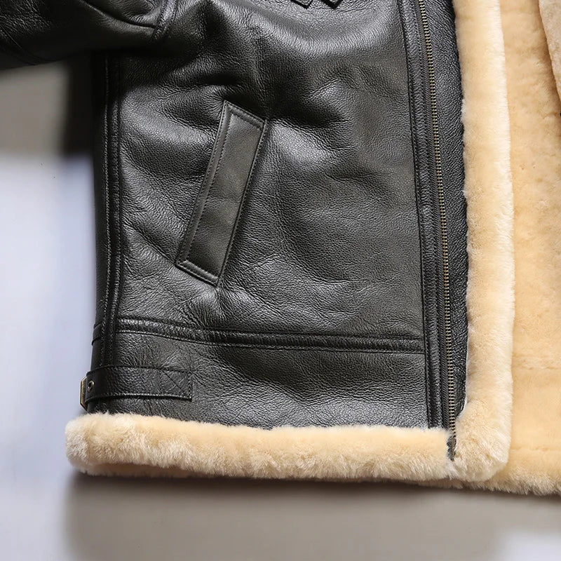 Leather Aviator Coat - Stanislas Parker