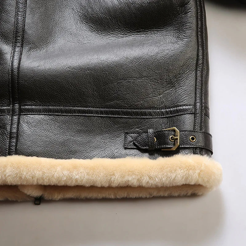 Leather Aviator Coat - Stanislas Parker
