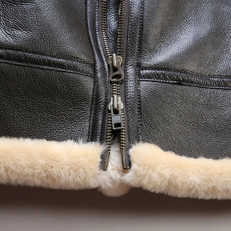 Leather Aviator Coat - Stanislas Parker