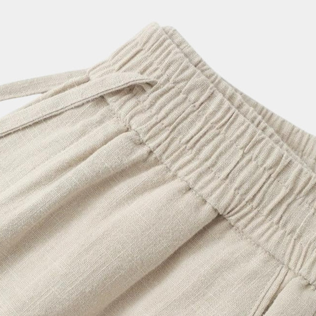 Pantaloni in lino dalla vestibilità rilassata