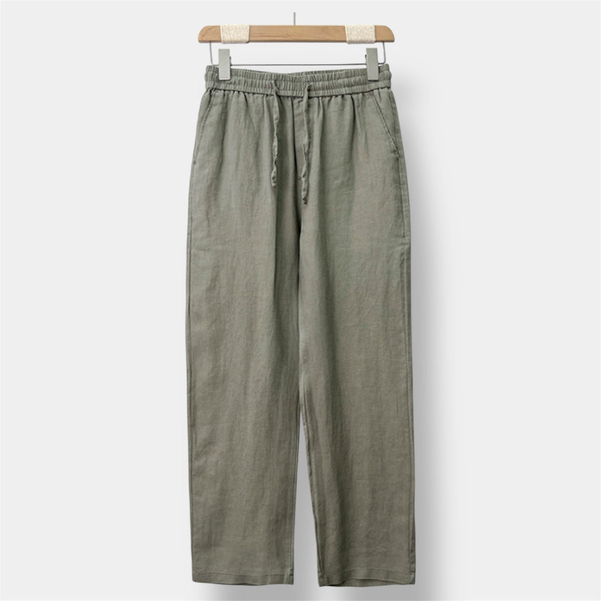 Straight Fit Linen Pant